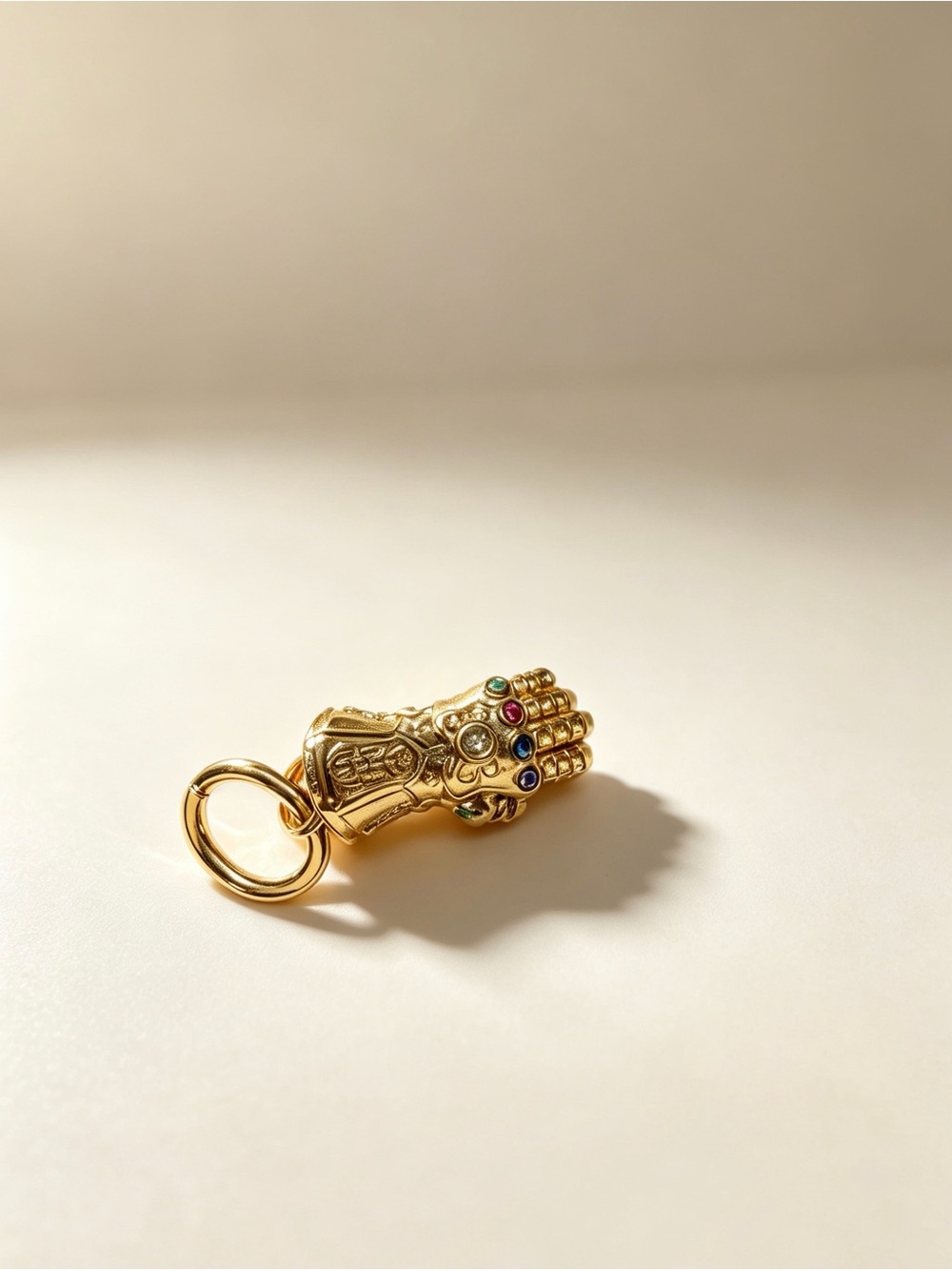 Marvel Infinity Gauntlet Articulated Movable Fingers Gold Tone Charm